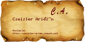 Czeizler Arián névjegykártya